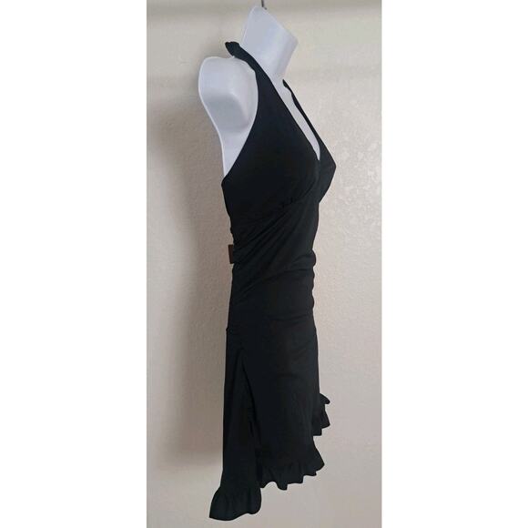Assets Spanx 1-PC Skirted Swimsuit/Halter Dress XL Black Tummy Control Modest - Picture 5 of 9